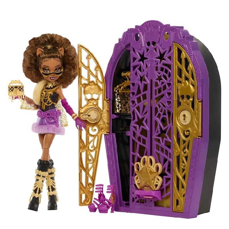 Monster High Skulltimate Secrets Hauntlywood Mysteries Clawdeen Wolf Conjunto de muñeca y accesorios