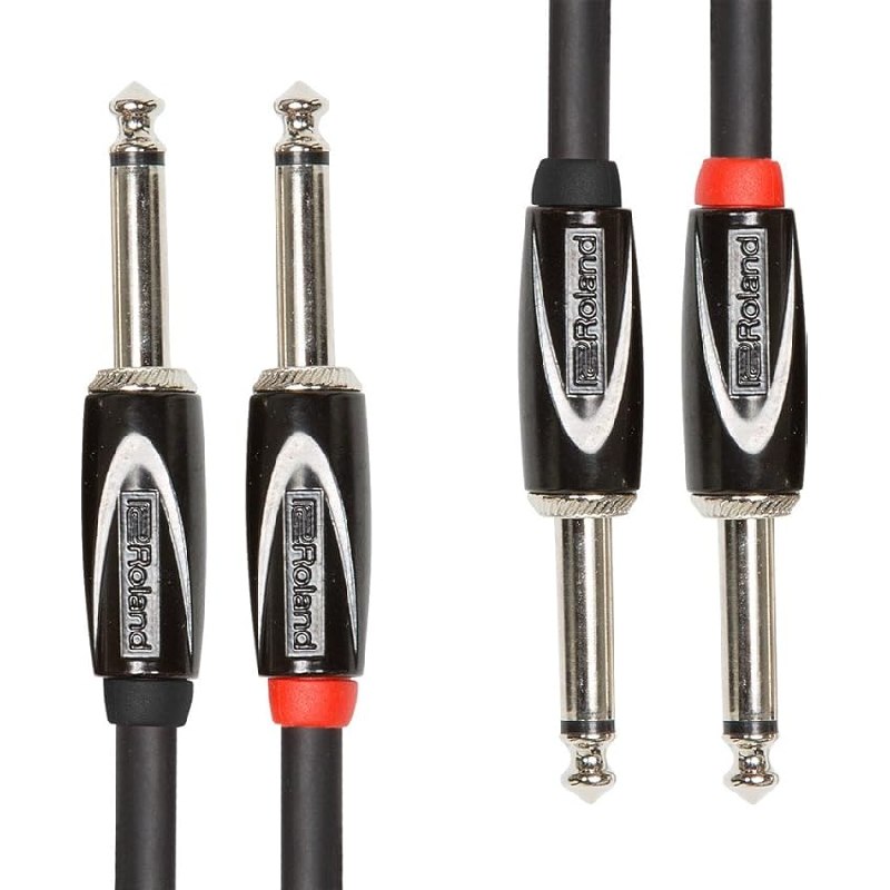 Roland Cable de interconexión de la serie Black Conectores de 1/4 de pulgada
