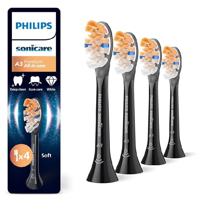 Philips Sonicare A3 Premium All-in-One, cabezales de cepillado de repuesto originales