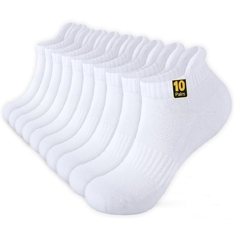 Wamicu 10 Pares Calcetines Tobilleros Hombre Deporte Corto de Algodón