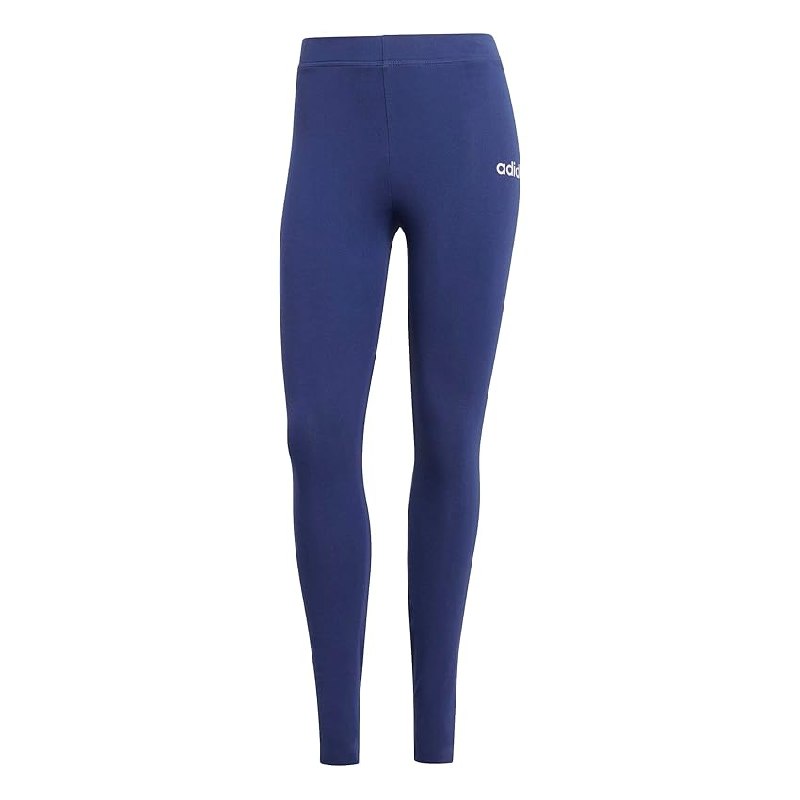 adidas Mujer Essentials Linear Cotton Leggings Tights, Dark Blue/White