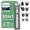 Philips Recortadora todo en uno de 10 en 1 Serie 5000 – Afeitadora y cortapelos hombre para rostro