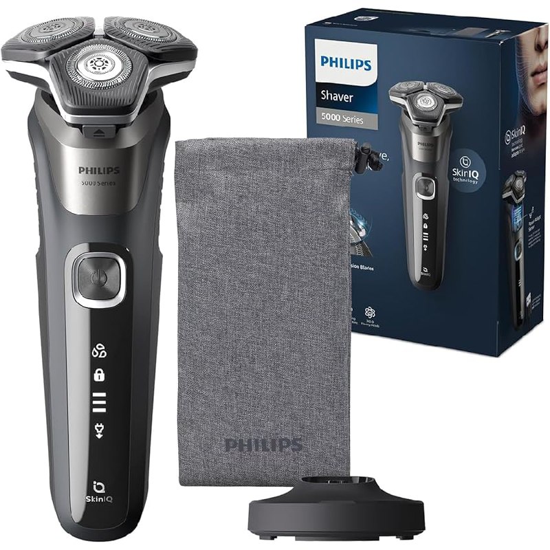 Philips Serie 5000 Afeitadora Eléctrica Hombre, Máquina de Afeitar Barba con Recortadora
