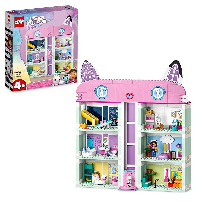 LEGO La Casa de Muñecas de Gabby – Casita de 4 Pisos con Figuras de Gabby