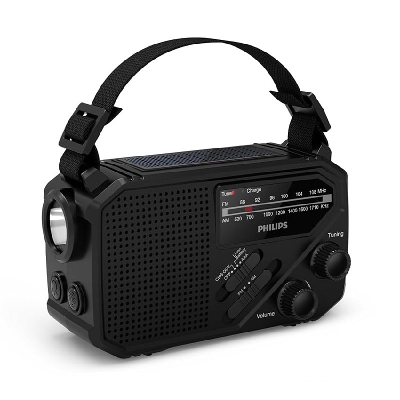 Philips TAR1659 Radio portátil FM/AM con batería recargable integrada