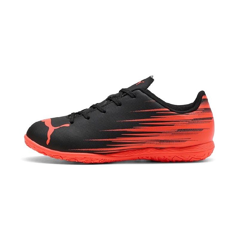 Puma ATTACANTO II IT JR – Tenis de fútbol, Color Negro y Rojo Brillante