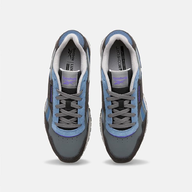 Reebok Zapatillas Unisex Glide, Color Negro/Gris Lavado 5/Sombra