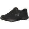 Skechers Mujer Summits Trainer, Black Mesh/ Trim