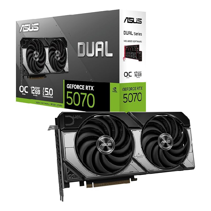 ASUS Dual GeForce RTX 5070 12 GB GDDR7 OC Edition – Tarjeta gráfica