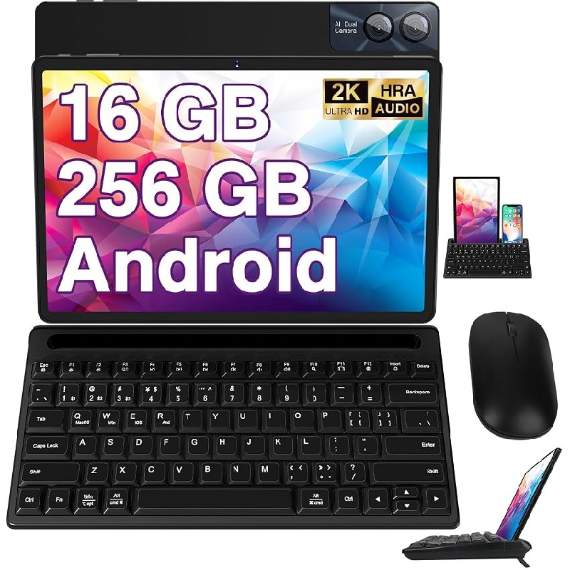SUAAT – Tablet táctil de 11 pulgadas, Android 16 GB RAM+256 GB ROM+TF 2TO