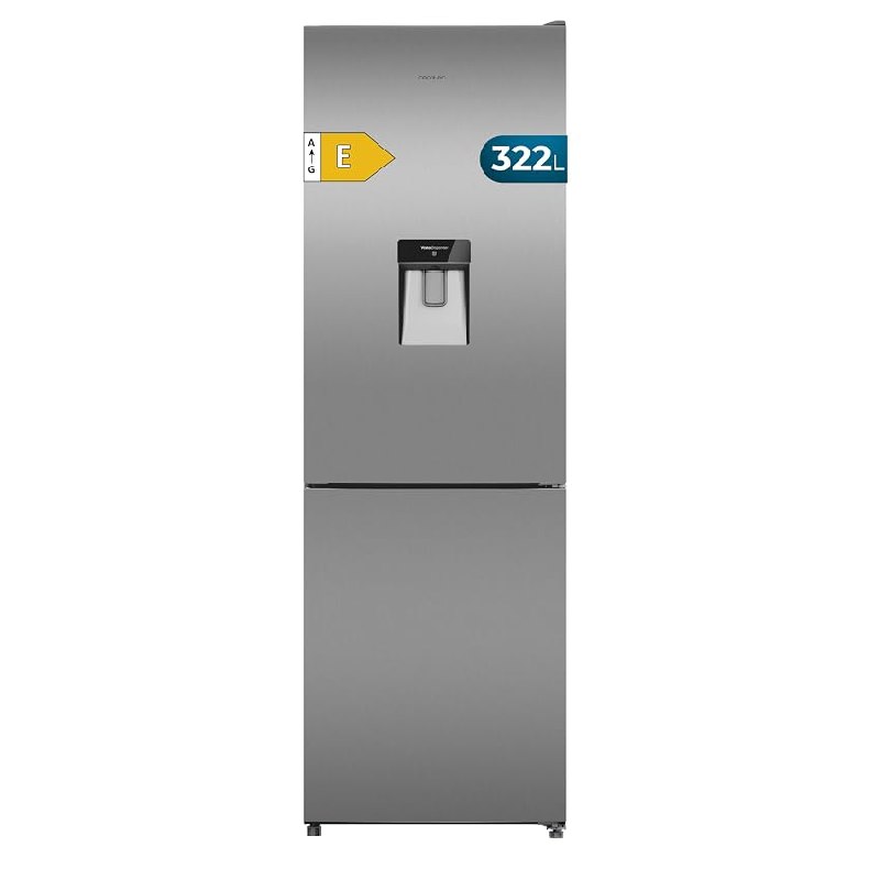 Cecotec Frigorífico Combi Total No Frost de 322L Bolero CoolMarket Combi 322i WD Inox E. 185,5 cm de Alto