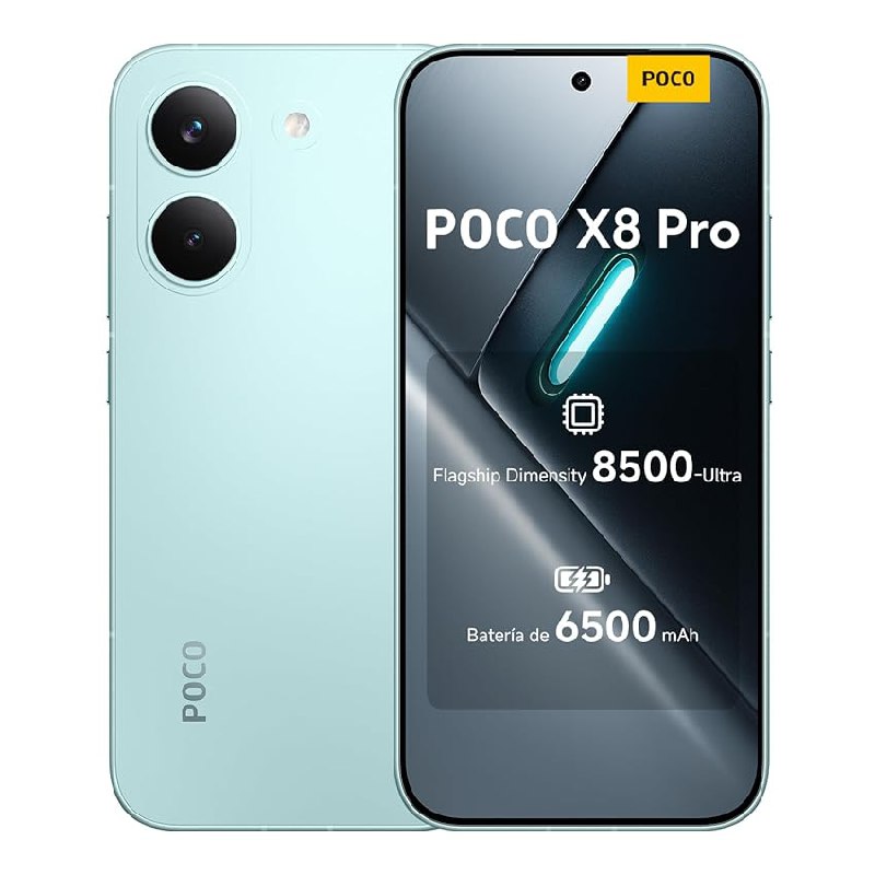XIAOMI POCO X8 Pro Smartphone de 8+256GB Verde Batería de 6500mAh