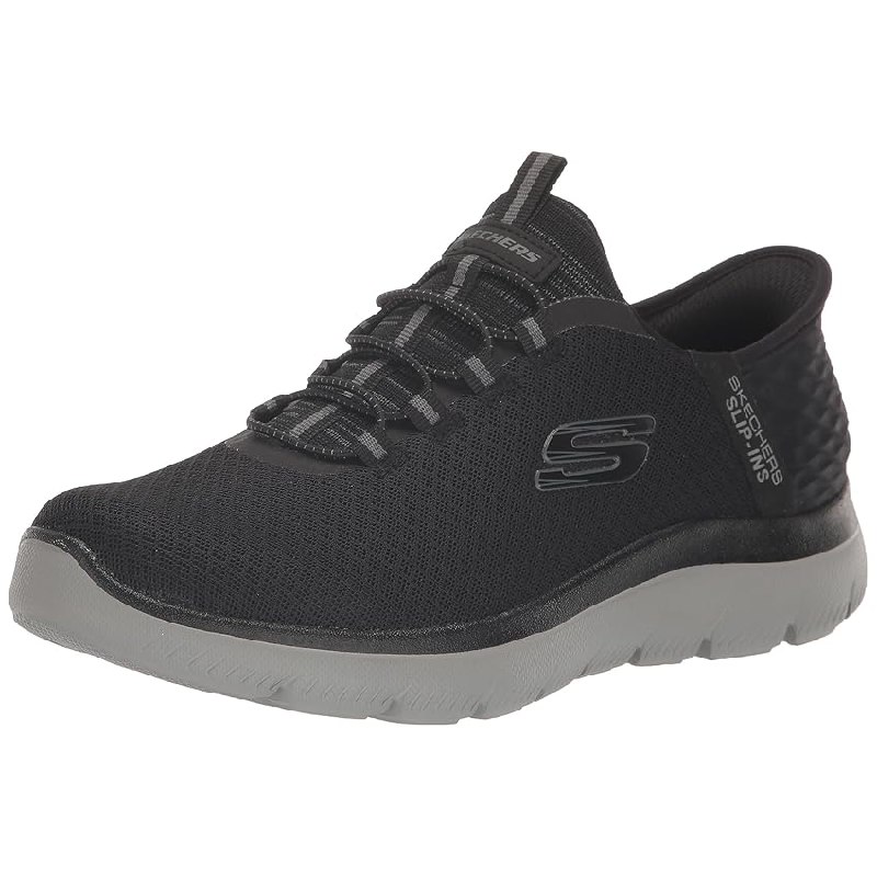 Skechers Hombre Summits High Range Slip-in , Black Mesh/Charcoal
