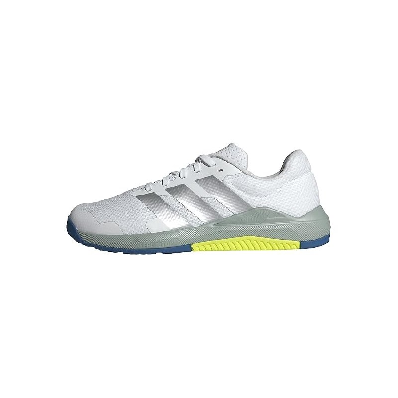 adidas Mujer Dropset Base Training Shoes, FTWR White/Matte Silver/Wonder Sage