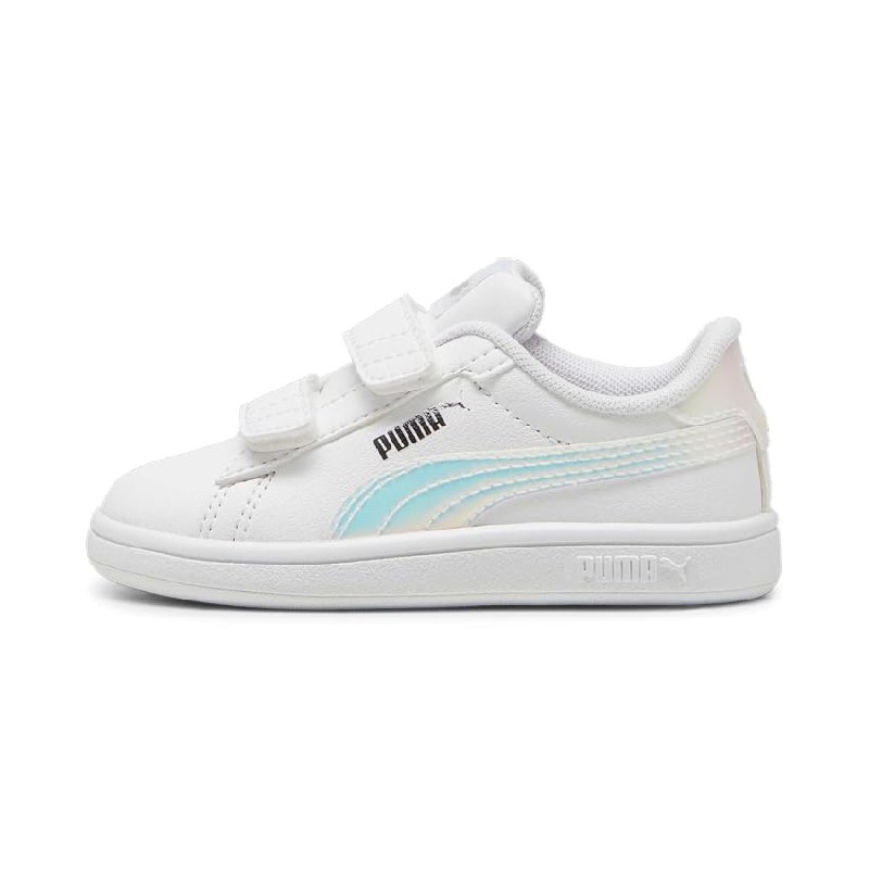 PUMA Unisex Kids Smash 3.0 Holo 2.0 V INF Sneaker, PUMA White