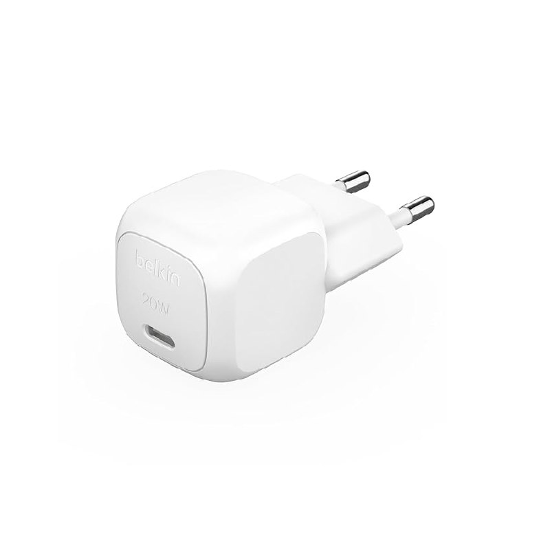 Belkin BoostCharge Cargador de Pared Compacto USB-C de 20W, Carga Rápida USB