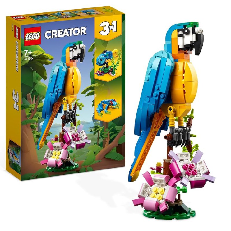 LEGO Creator 3 en 1 Loro Exótico, Pez o Rana