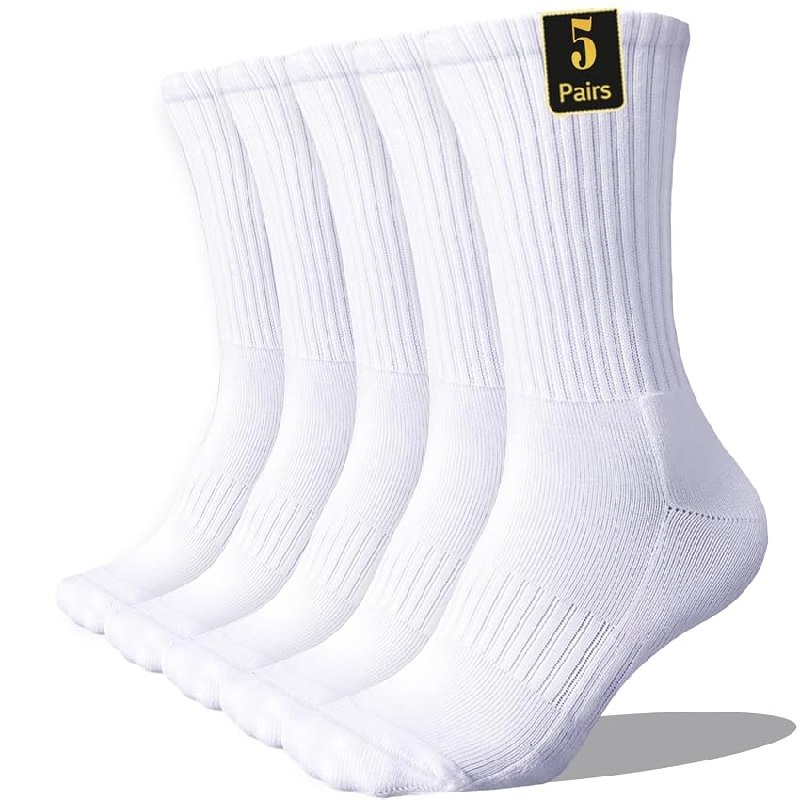 Wamicu Calcetines Deporte Hombre 5 Pares Algodón Peinado Acolchados Running