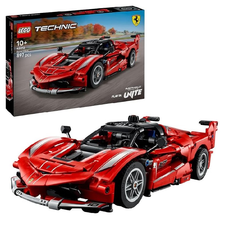LEGO Technic Ferrari FXX K – Maqueta de Coche de Carreras de Juguete con Motor V12