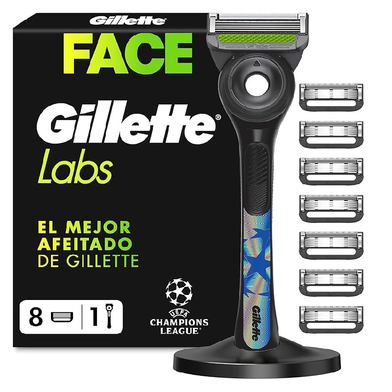 GilletteLabs Maquinilla de Afeitar Hombre con 8 Cuchillas de Recambio