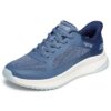 Skechers Bobs Squad 4 Staple Look – Tenis para Mujer, Color Azul Multicolor