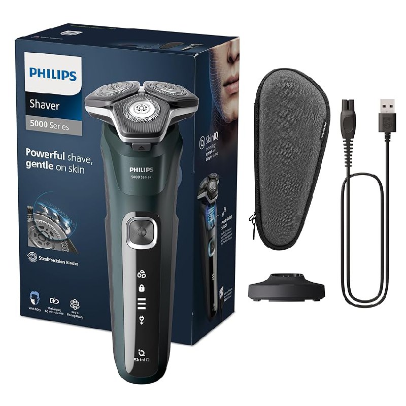 Philips Serie 5000 Afeitadora Eléctrica Hombre, Máquina de Afeitar Barba con Recortadora