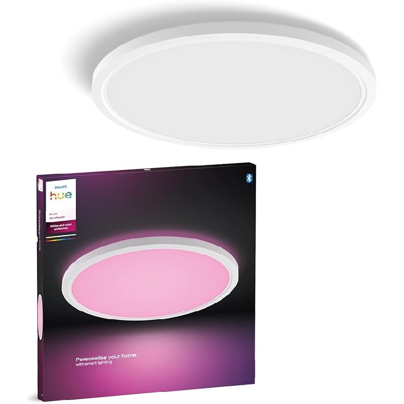 Philips Hue Devote Plafón Delgado para Techo, M