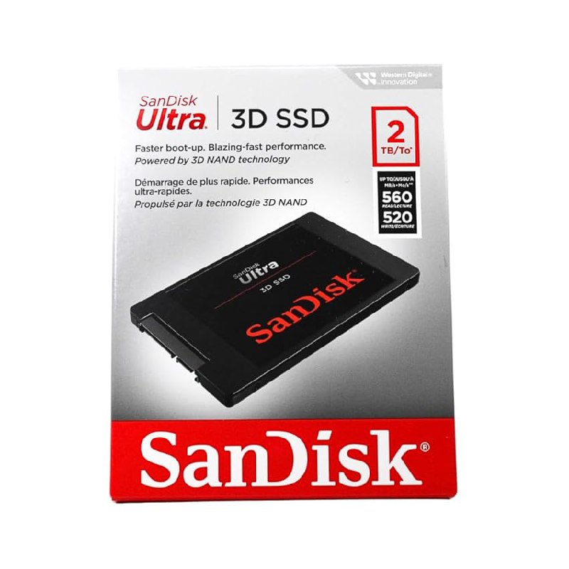 SanDisk 2 TB Ultra 3D SSD, SATA 2.5″