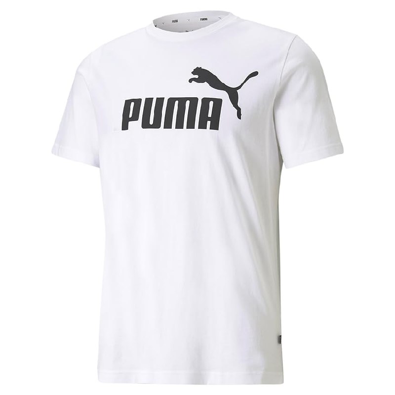 Puma Ess Logo Tee Camiseta de Deporte, White