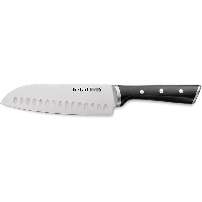 Tefal Ice Force – Cuchillo Santoku 18 cm, Acero Inoxidable