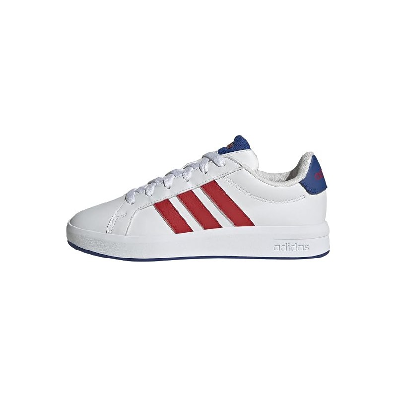 adidas Unisex niños Grand Court 3.0 Junior Shoes, FTWR White/Team Royal Blue/Better Scarlet