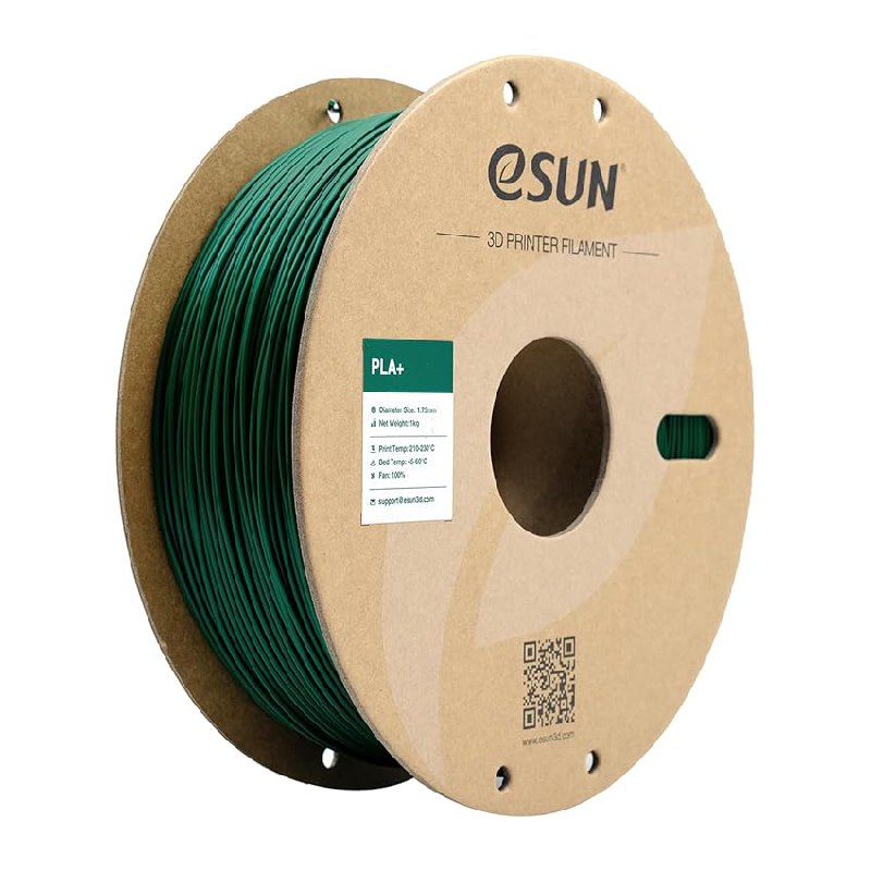 eSUN Filamento PLA+ 1.75mm, Filamento de Resistencia Mejorada Verde Oscuro
