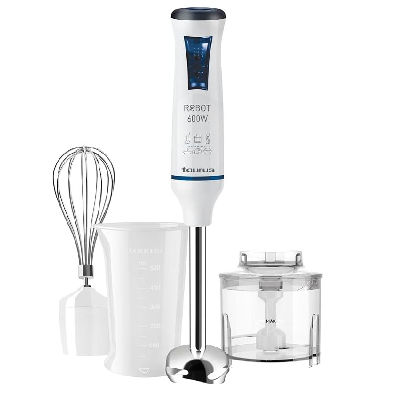 Taurus – Batidora de mano Robot 600 Plus Inox, 600W de potencia