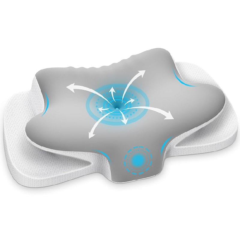 Ehomfory Almohada Cervicales y Cuello, Transpirable Almohada Cervical de Espuma Viscoelástica