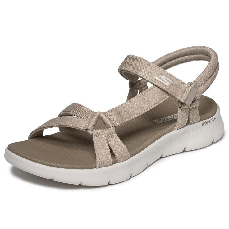 Skechers Mujer On the Go Flex Sublime Sandals, Taupe Textile