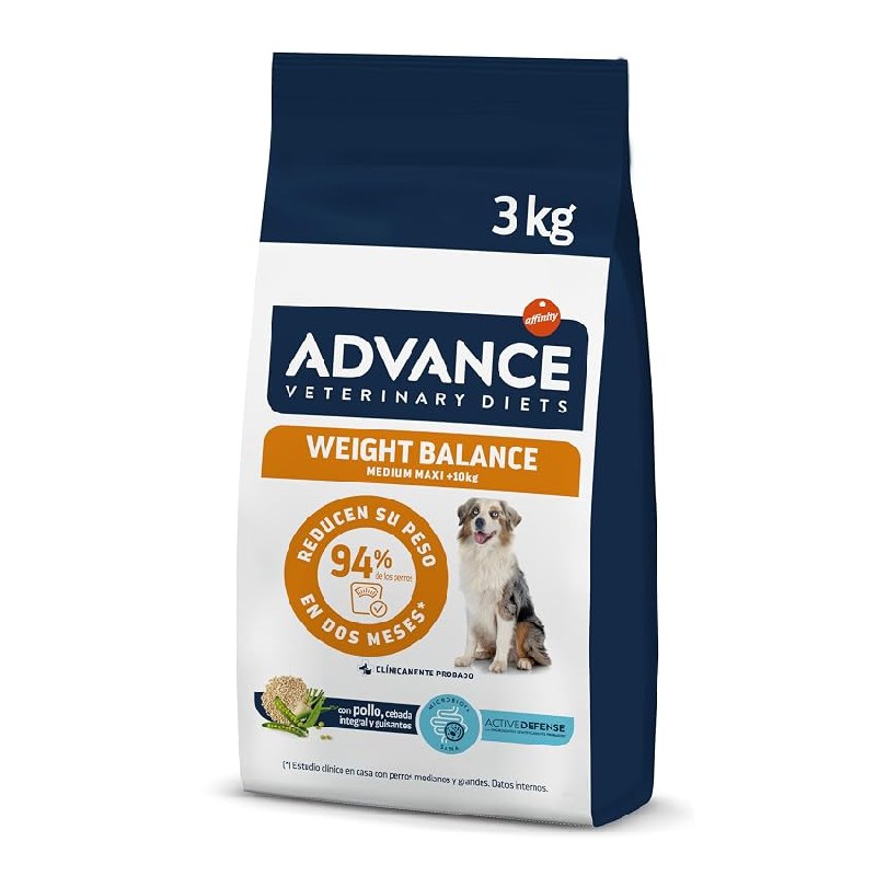 Advance Veterinary Diets Weight Balance Medium & Maxi, Pienso para Perros con Problemas de sobrepeso