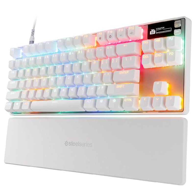 SteelSeries Apex Pro TKL Gen 3 Blanco – Teclado Mecanico Gaming