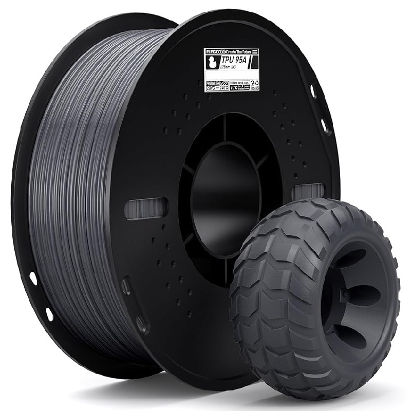 ELEGOO Filamento TPU 95A 1.75mm 1KG Gris