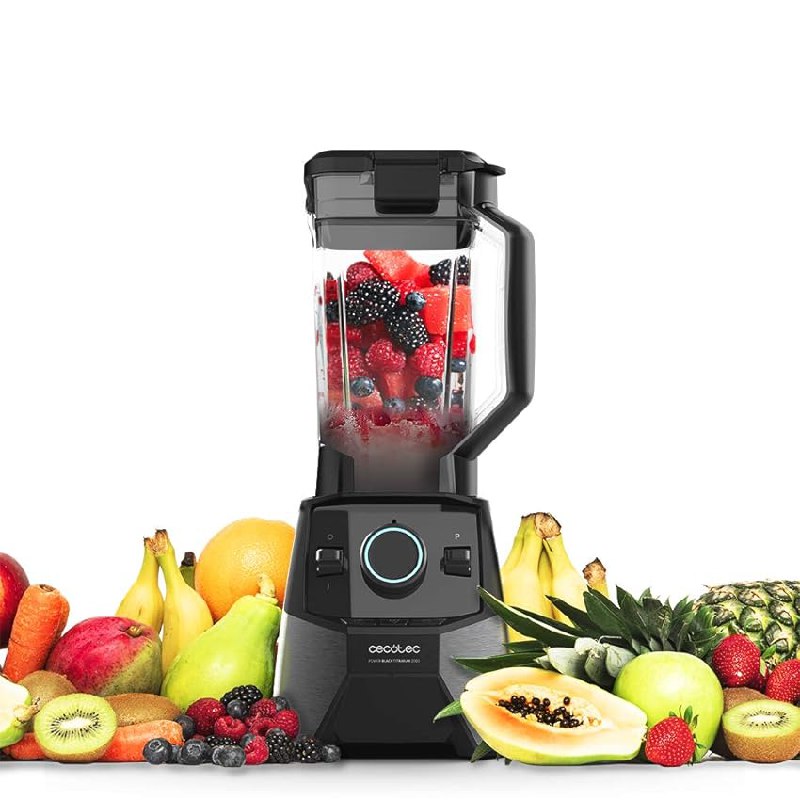 Cecotec Batidora de Vaso Power Black Titanium 2600MAX Pro. 2600W de Máxima Potencia