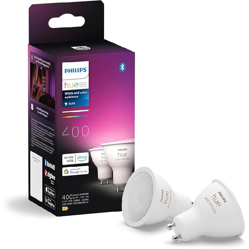 Philips Hue Bombilla Foco GU10, 2 Uds.