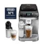 De’Longhi Magnifica Duo – Perfetto Cafetera Superautomática con Sistema LatteCrema, Espumador de Leche Automático, 20 Bebidas Frías y Calientes, Pantalla a Color, Plateado Cepillado (ECAM332.80.SXB)