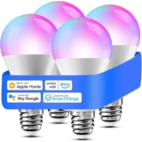 Meross Bombilla LED E27 para Apple HomeKit, RGBWW