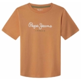 Pepe Jeans Camiseta New Art para niño, Naranja (Naranja Lavado)
