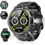 Reloj Inteligente Hombre con Linterna, 1.53» Militar Smartwatch con Batería de 1000mAh