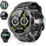 Reloj Inteligente Hombre con Linterna, 1.53» Militar Smartwatch con Batería de 1000mAh