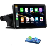 Volam Pantalla para Coche con Carplay Android Auto Inalámbrica,7 Pulgadas Pantalla Táctil