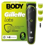 GilletteLabs i3 Body + Intimate Afeitadora Corporal, 4 Accesorios