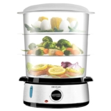 Cecotec Vaporera eléctrica Vapovita 3000 Inox, 3 recipientes Independientes