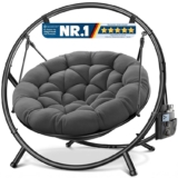 KESSER Silla colgante con estructura Bali, columpio colgante de hasta 150 kg