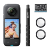 Insta360 X3 Starter-Bundle – Cámara de acción Impermeable de 360° con Sensor de 1,27 cm (1/2 Pulgadas)